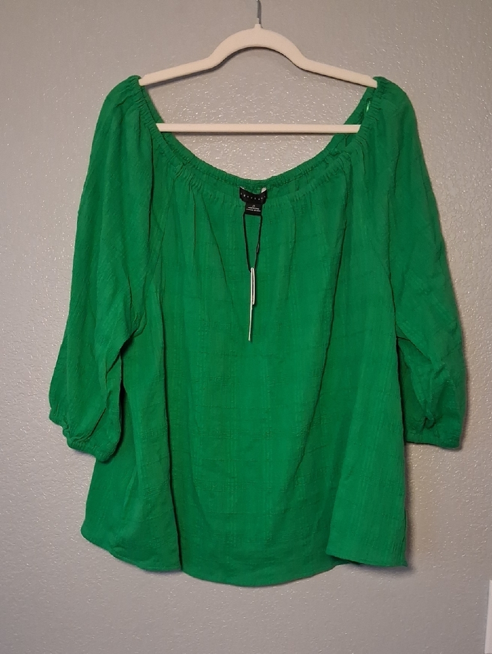 Sanctuary Bright Green Peasant Tunic Top